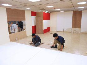 ねこ展施工風景02