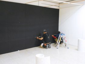 ねこ展施工風景03